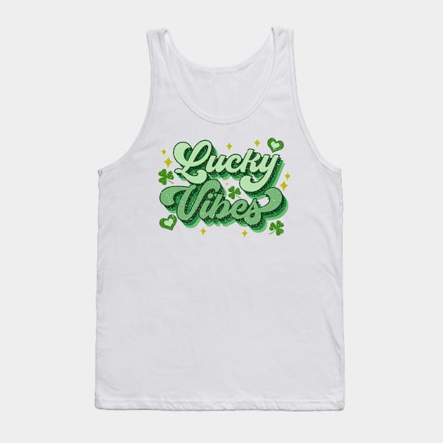 Lucky Vibes St Patricks Day St Pattys Tank Top by Stars N Stripes 